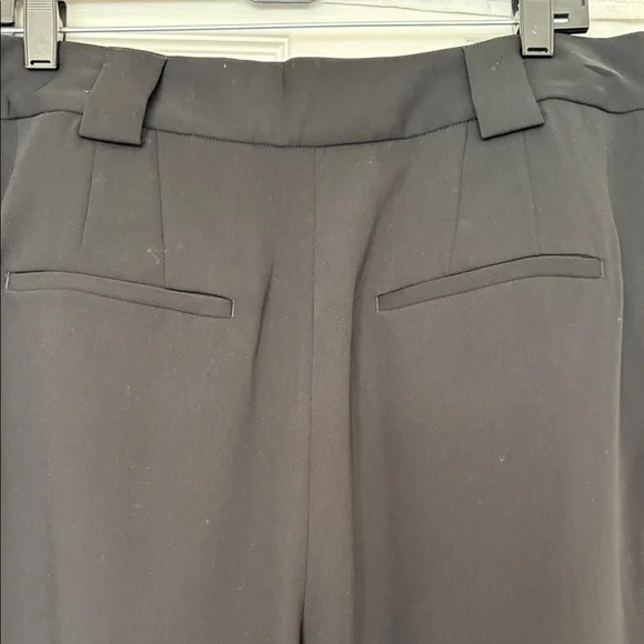 Express High-Rise Wide Leg Crepe Pants Black Pleated Workwear 14R 31” Inseam - Picture 5 of 5